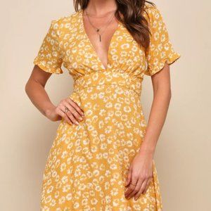 Yellow Floral Lulus Summer Dress